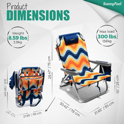 Low-profile beach chairs (set of 2) — compact and portable; ideal for the beach, camping, and travel.