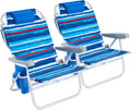 Low-profile beach chairs (set of 2) — compact and portable; ideal for the beach, camping, and travel.
