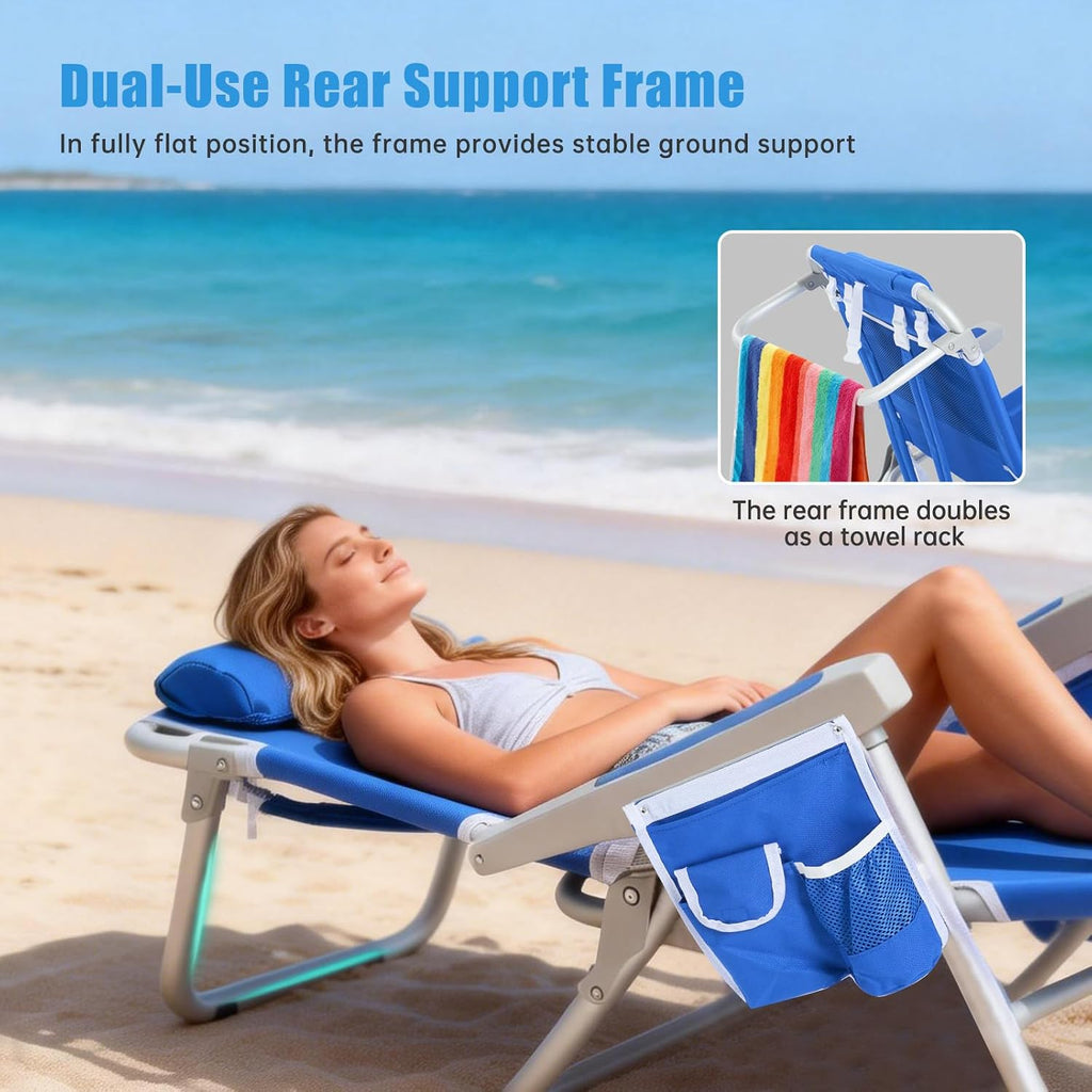 Low-Profile Beach Chairs (Set of 2) — Sports & Outdoors