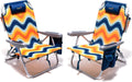 Low-profile beach chairs (set of 2) — 5-position adjustable (including lay-flat mode)