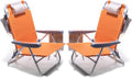SUNNYFEEL Low-Profile Beach Chairs (Set of 2) — High load capacity; features an insulated cooler bag and cup holder; suitable for outdoor use, lawns, picnics, and fishing.