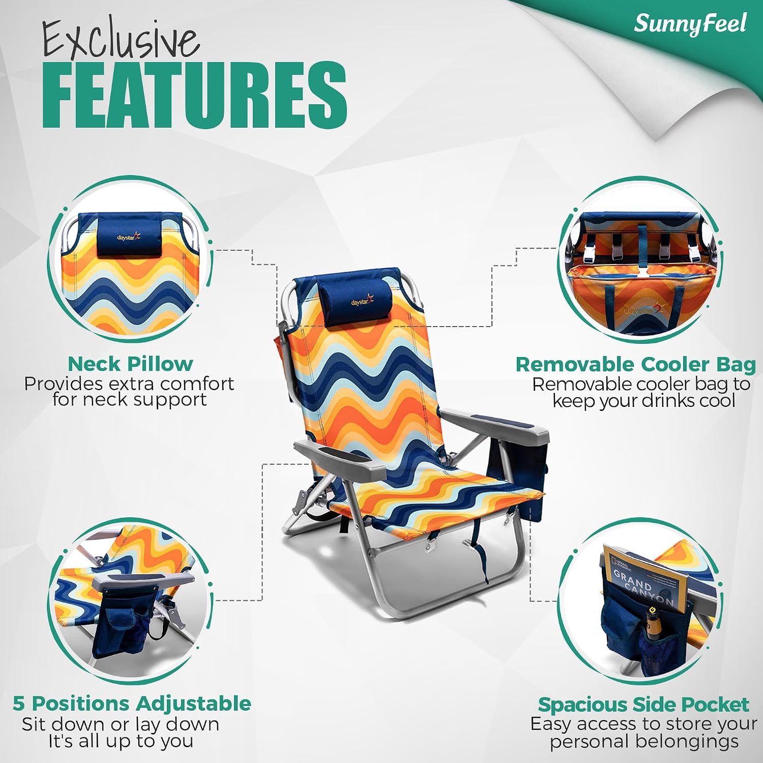 Low-profile beach chairs (set of 2) — compact and portable; ideal for the beach, camping, and travel.