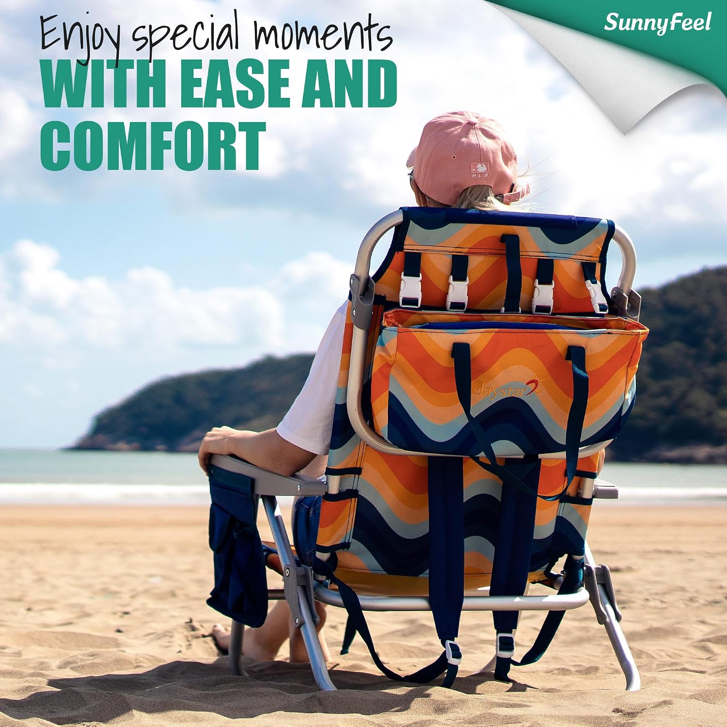 Low-profile beach chairs (set of 2) — compact and portable; ideal for the beach, camping, and travel.