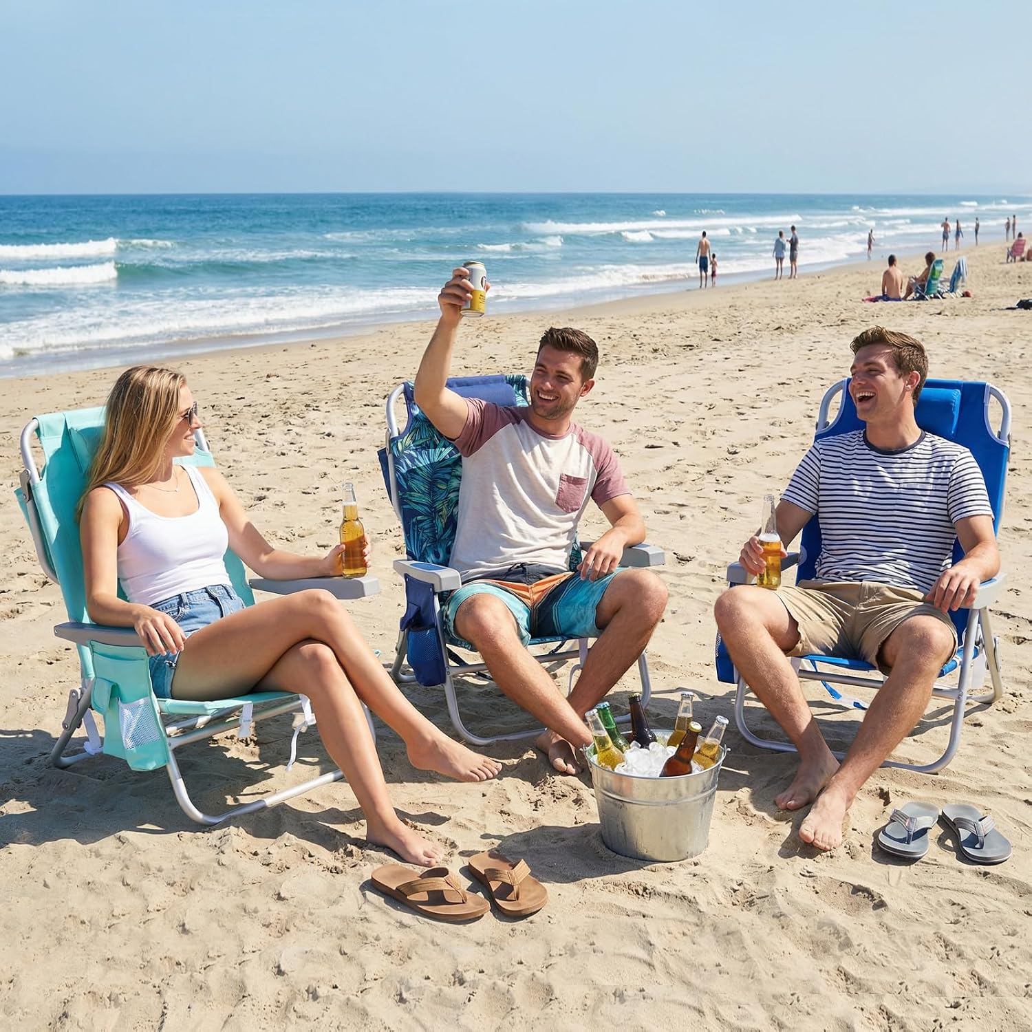 Low-Profile Beach Chairs (Set of 2) — Sports & Outdoors